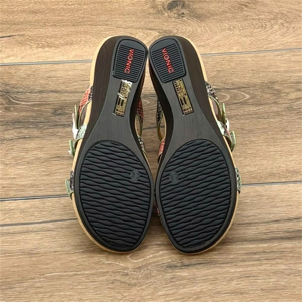 Vionic Park Radia Sandals Women's Size 8 Mint Snake Comfort‎ Wedge NWT - Picture 8 of 9